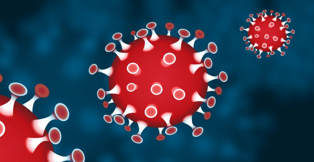 graphische Zeichnung vom Coronavirus